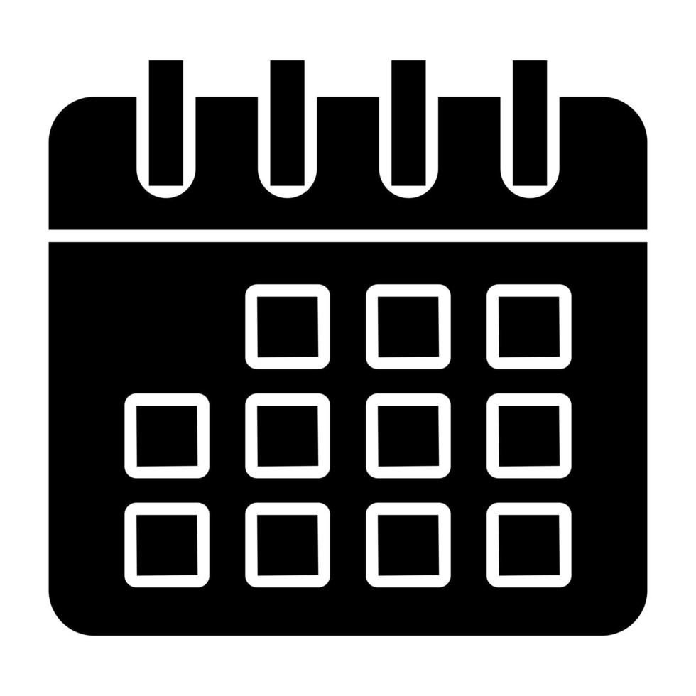 Solid Calendar icon, editable vector 14497533 Vector Art at Vecteezy