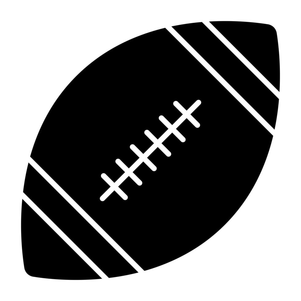 ícono de fútbol americano, diseño sólido de rugby vector