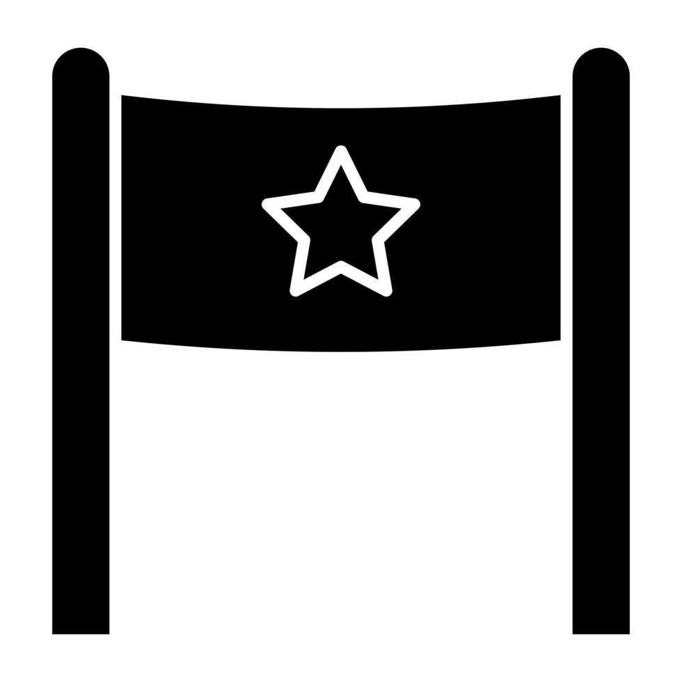 An icon design of finish line vector