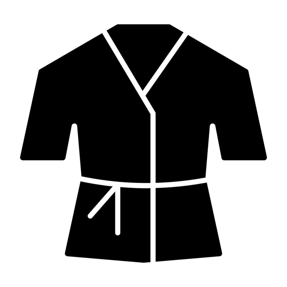 un ícono de diseño único del uniforme de karate vector