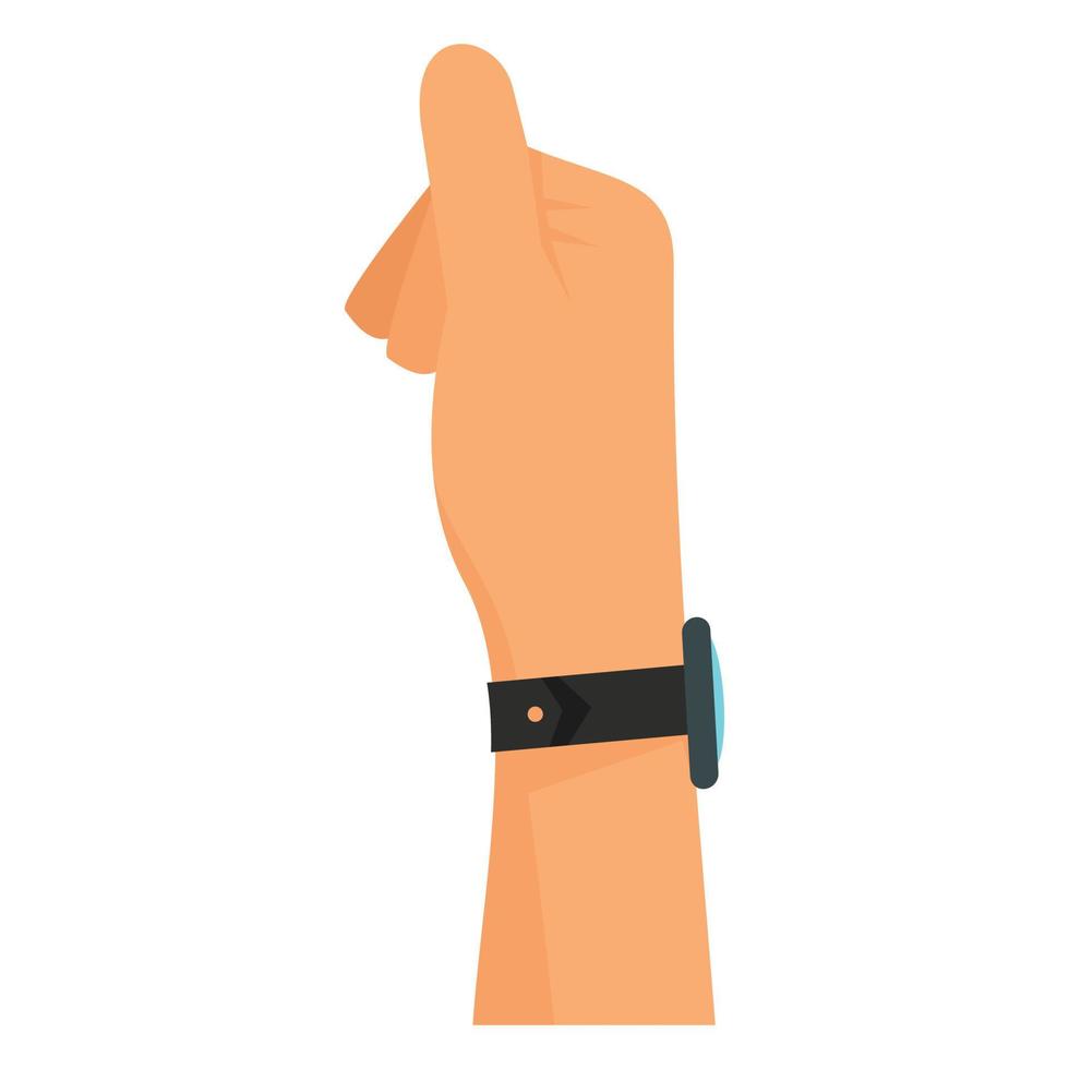 Hand thumb up icon, flat style vector