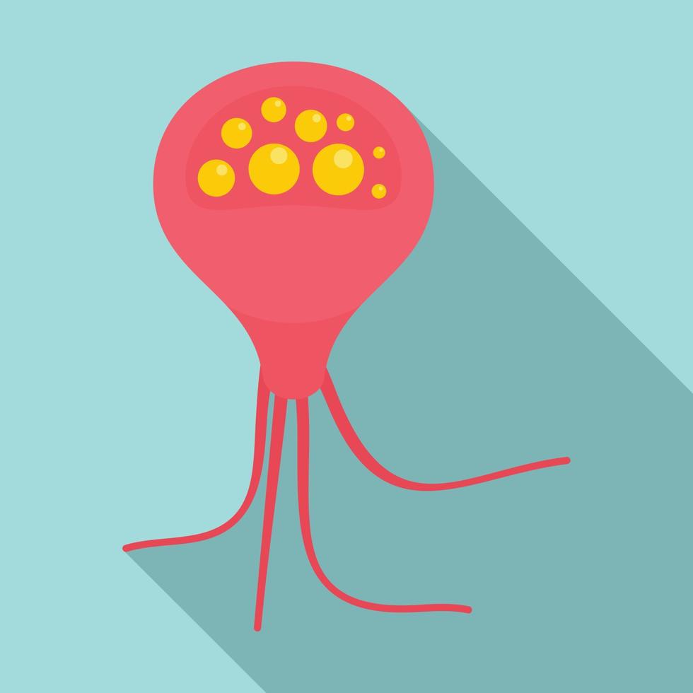 Disease virus icon, flat style vector