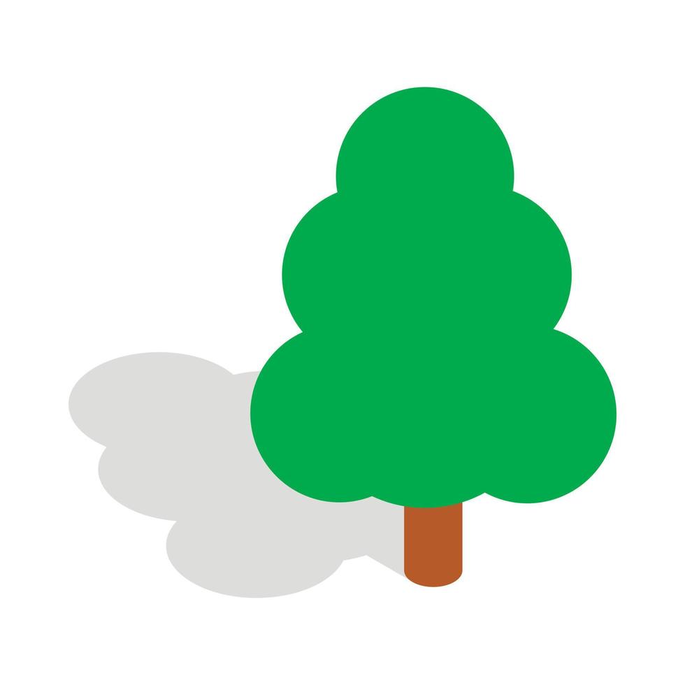 Tree icon, isometric 3d style vector