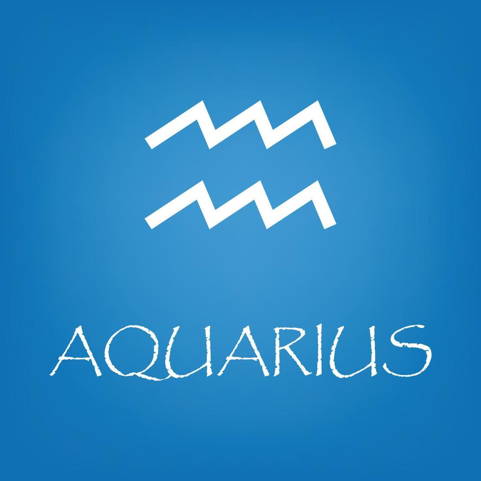 Aquarius zodiac sign icon vector simple