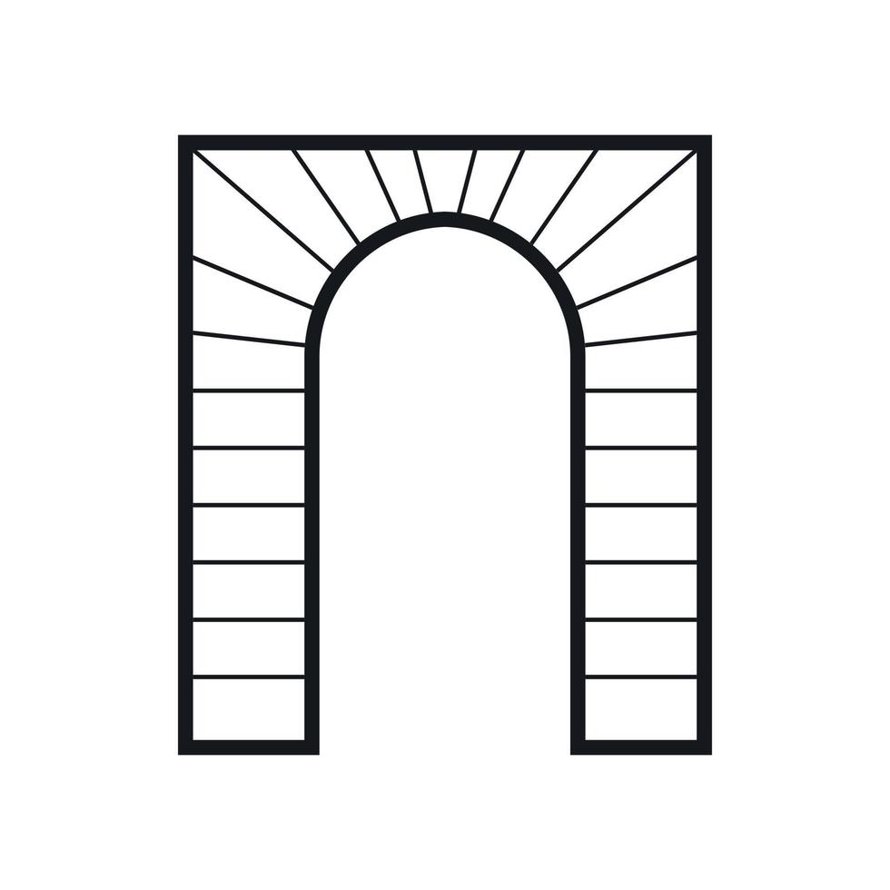 Arch icon, simple style vector