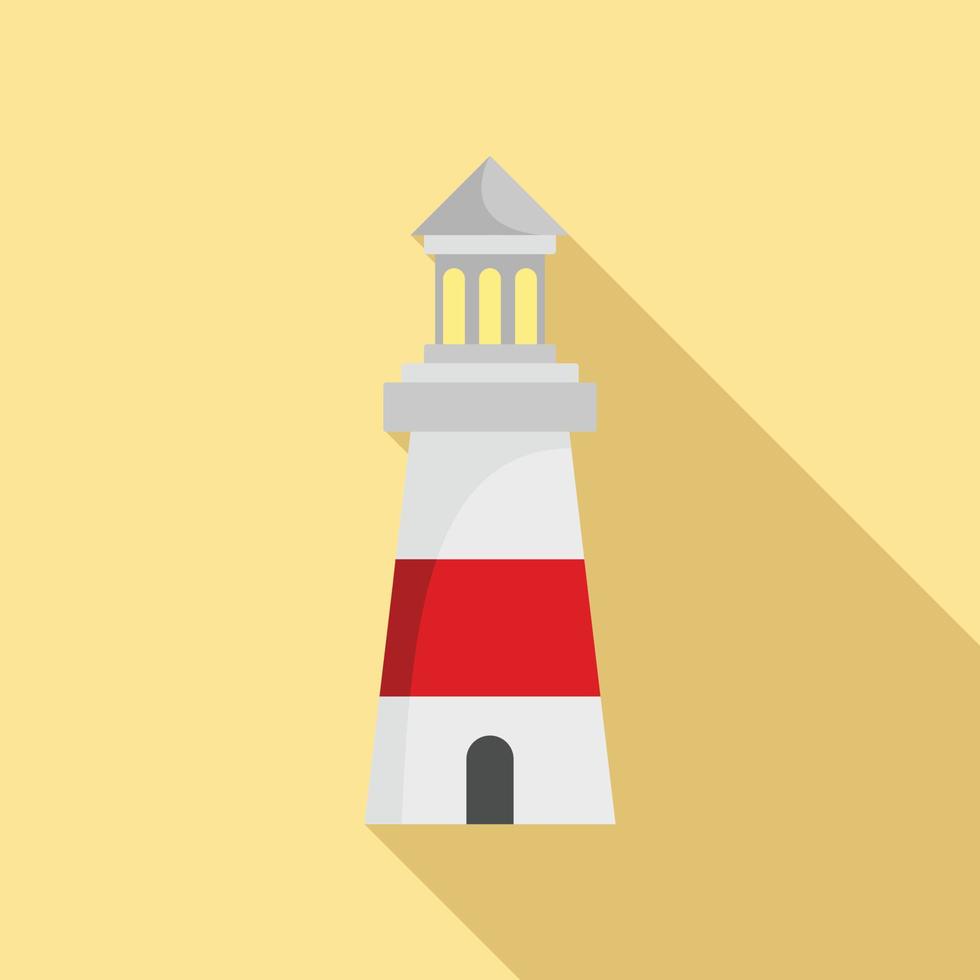 Lighthouse icon, flat style vector