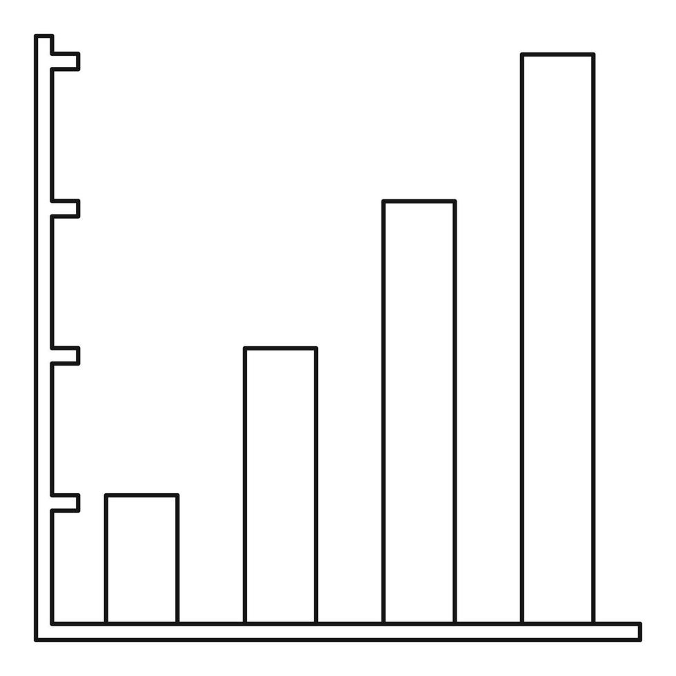 gráfico de finanzas icono vector línea delgada