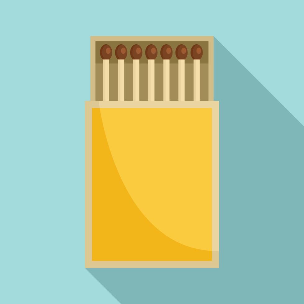 Box of matches icon, flat style vector