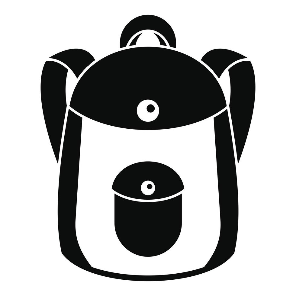 icono de mochila escolar, estilo simple vector