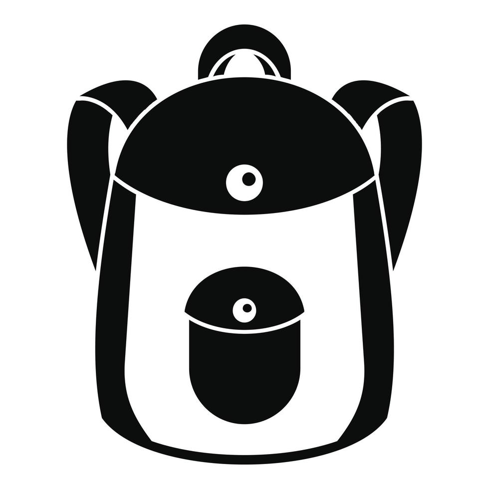 School backpack icon, simple style vector
