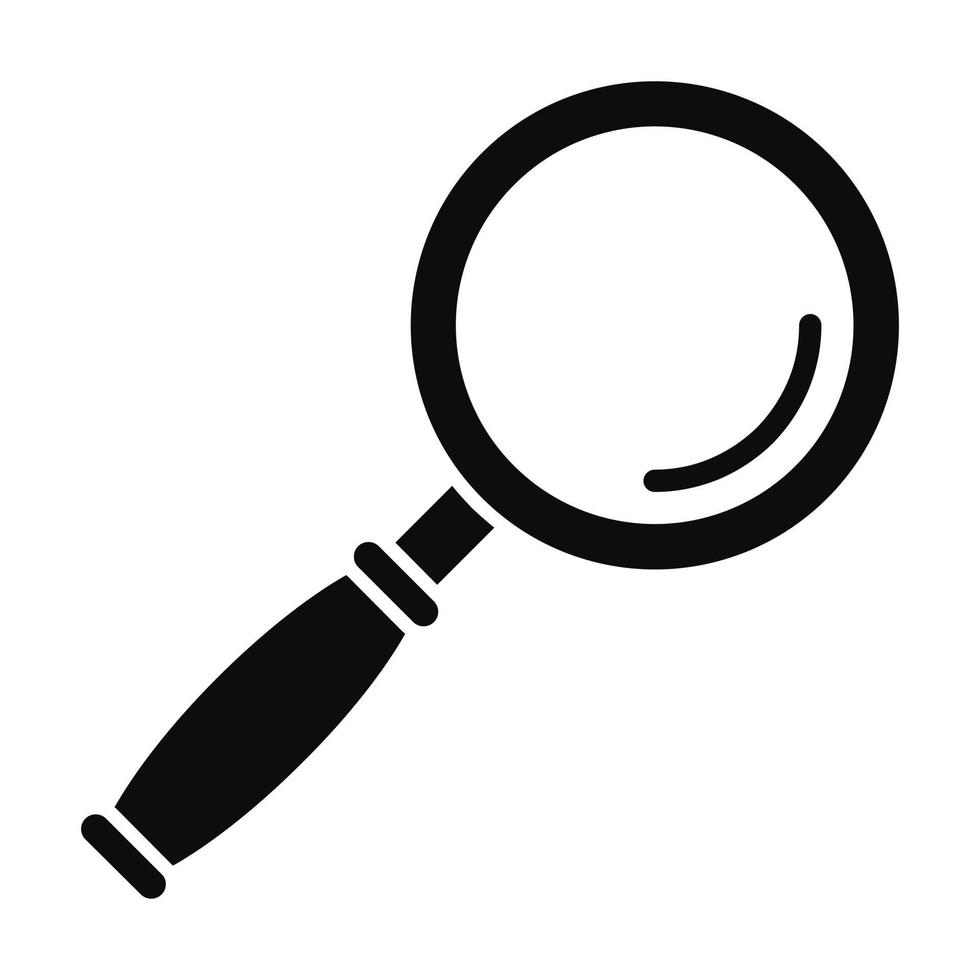 Magnify glass icon, simple style vector