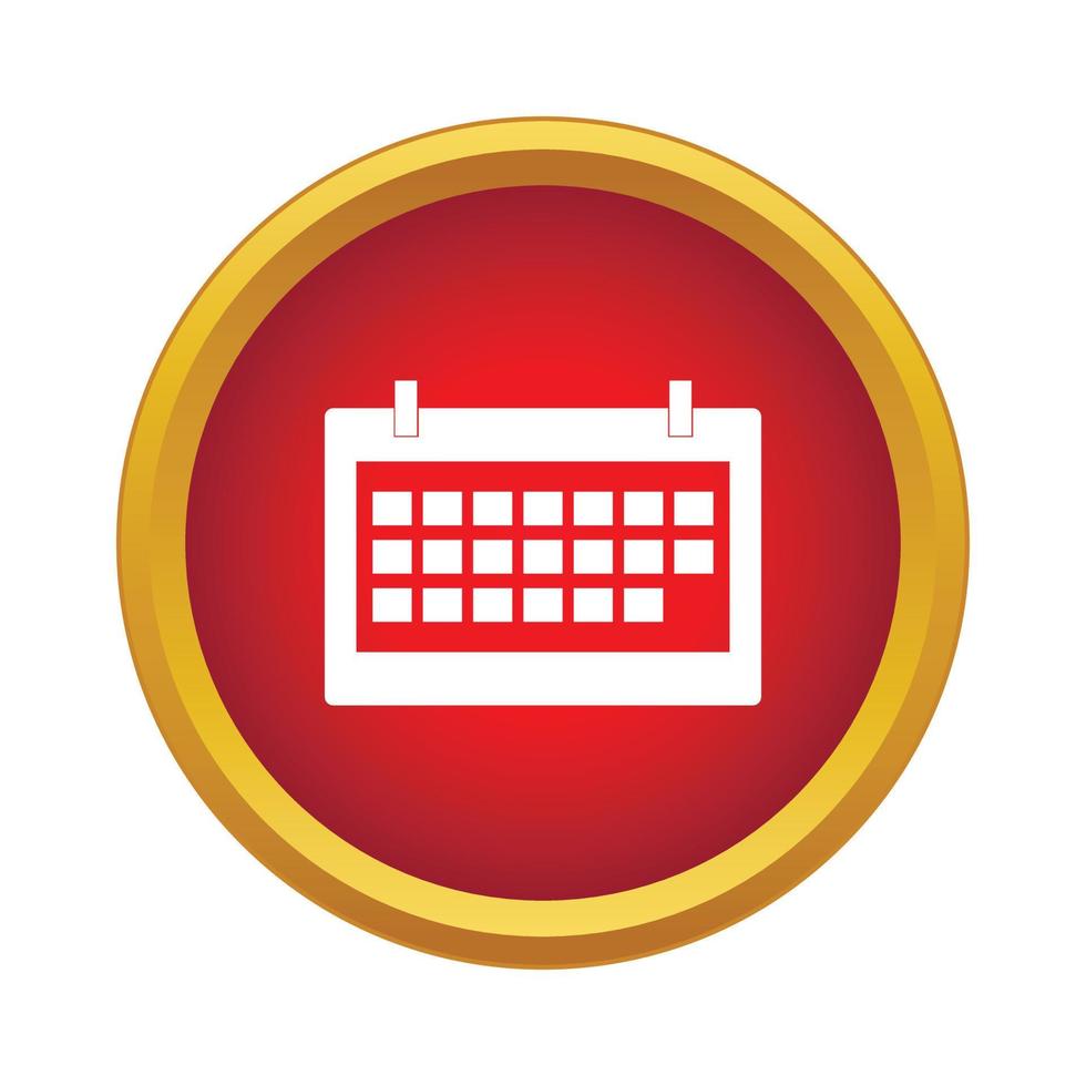 icono de calendario, estilo simple vector