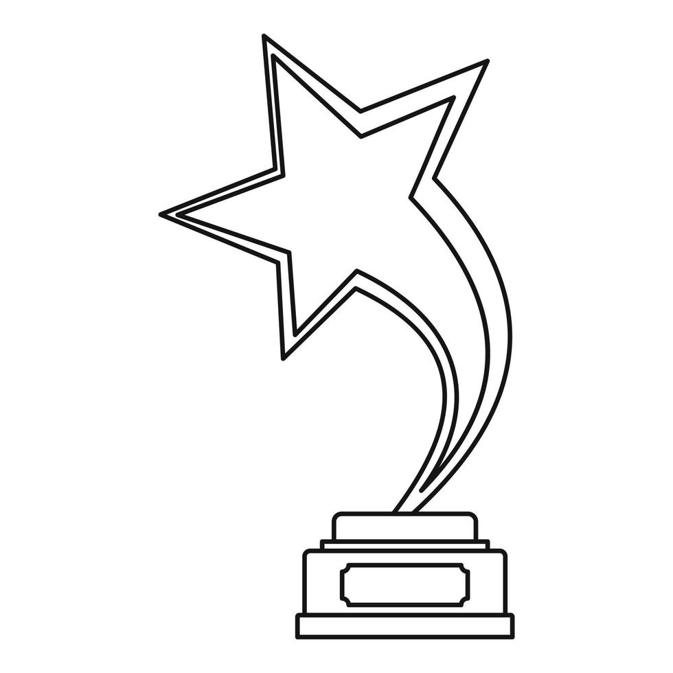 estrella premio icono vector línea delgada