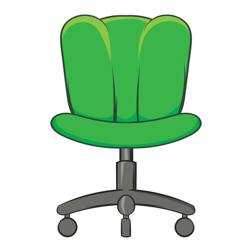 icono de silla de oficina, estilo de dibujos animados vector