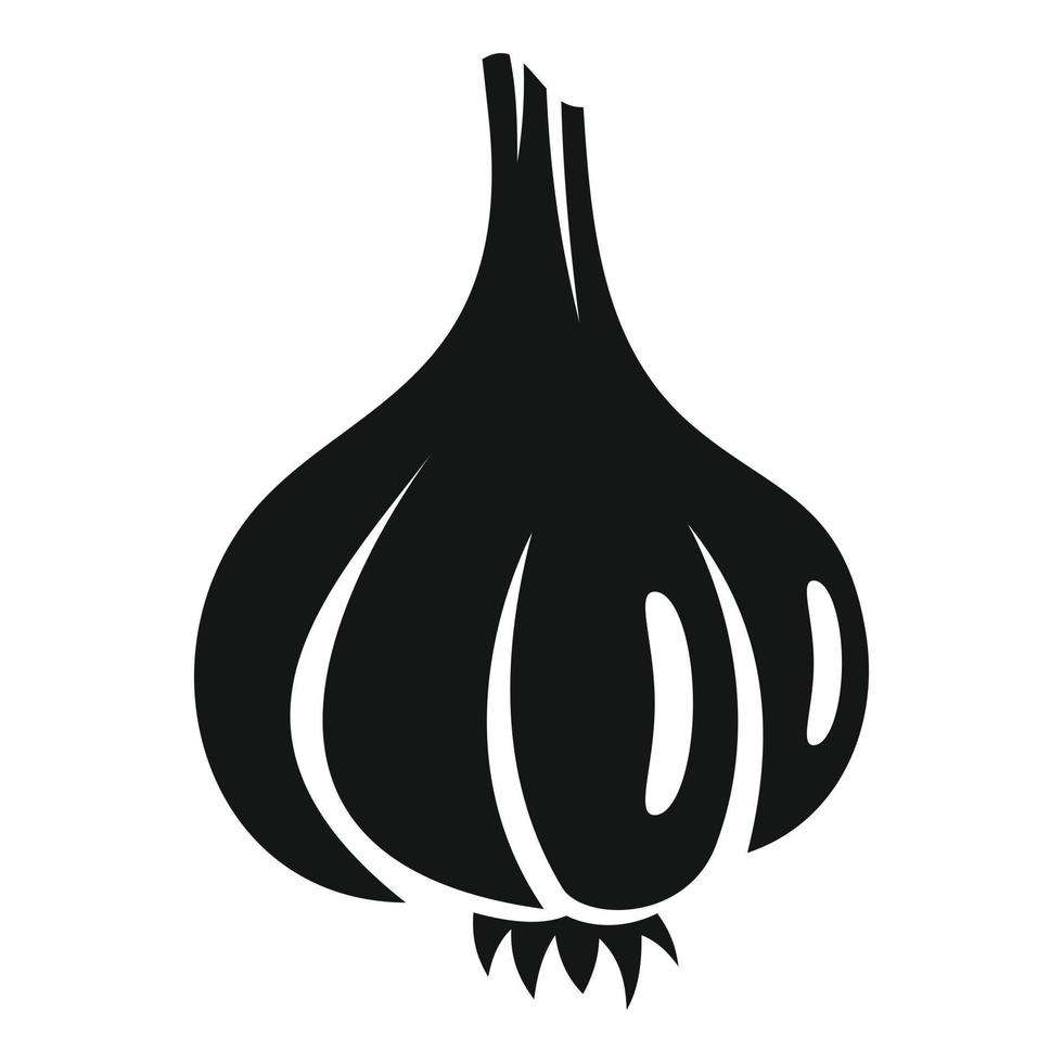 Odor garlic icon, simple style vector