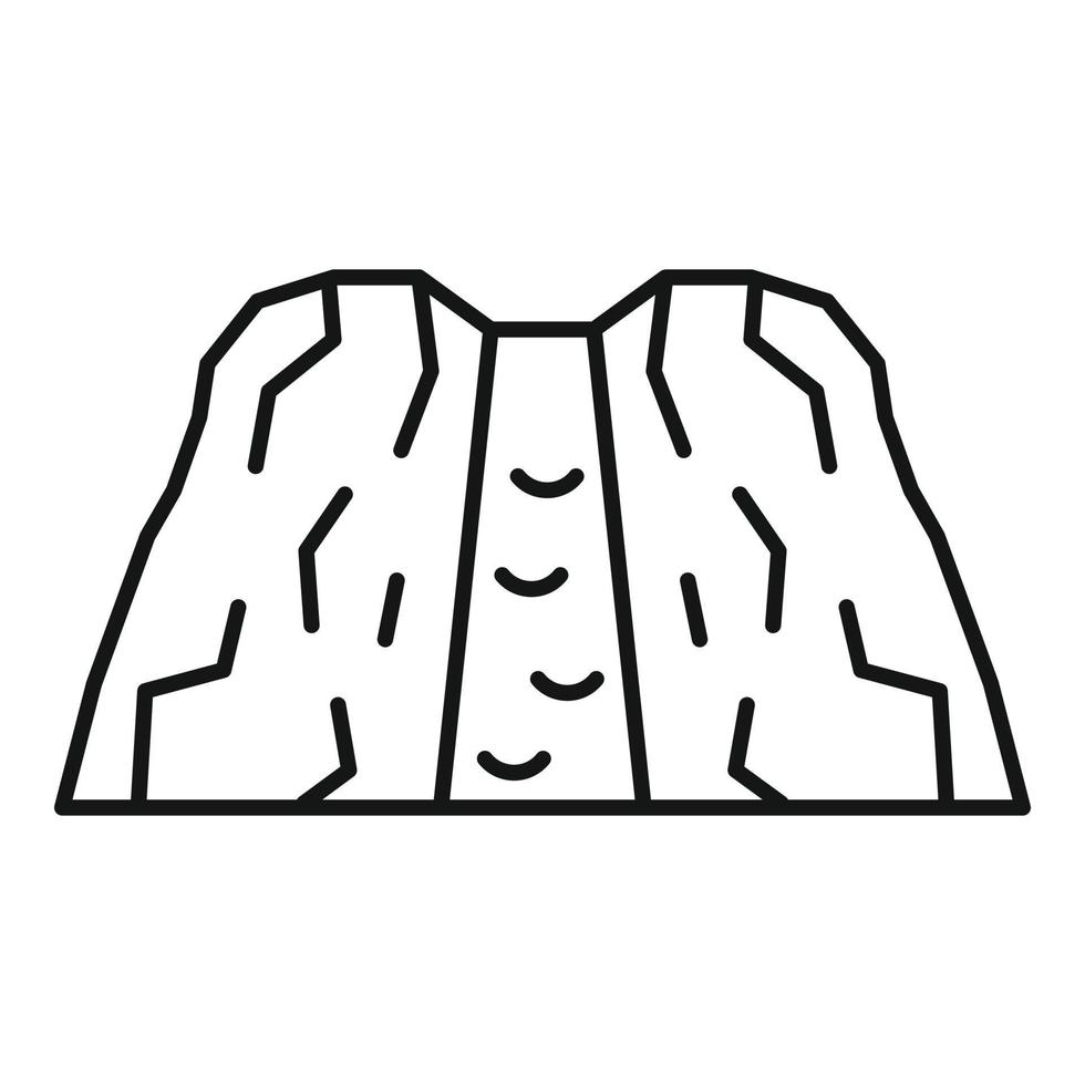 Waterfall icon, outline style vector