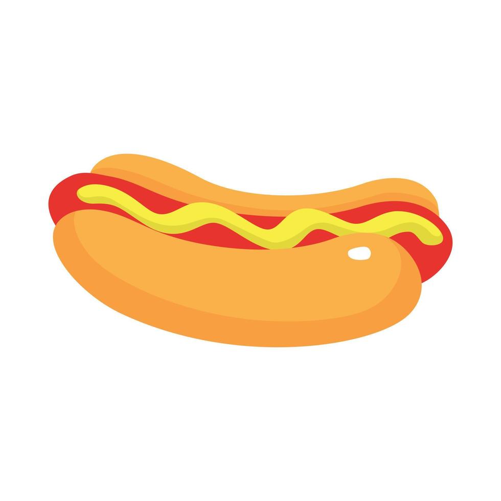 icono de comida callejera de hotdog, estilo isométrico vector