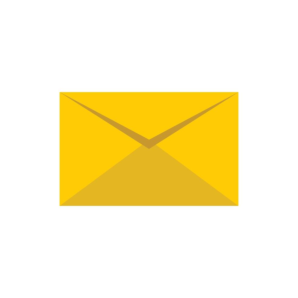 Paper letter icon, flat style vector