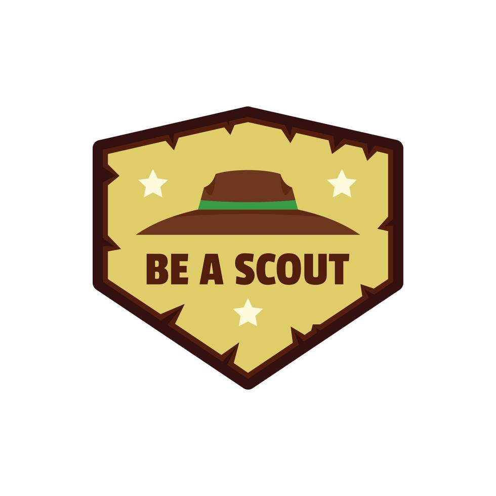 Be scout logo, flat style vector