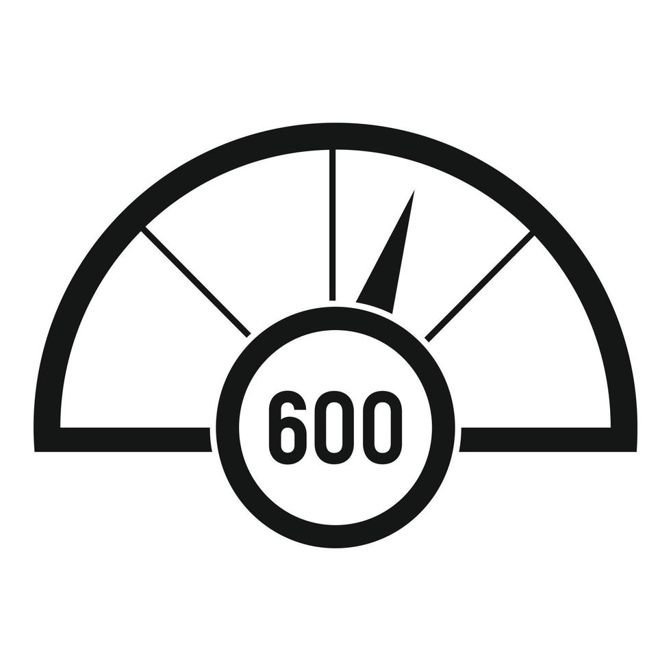 Poor level score icon, simple style vector