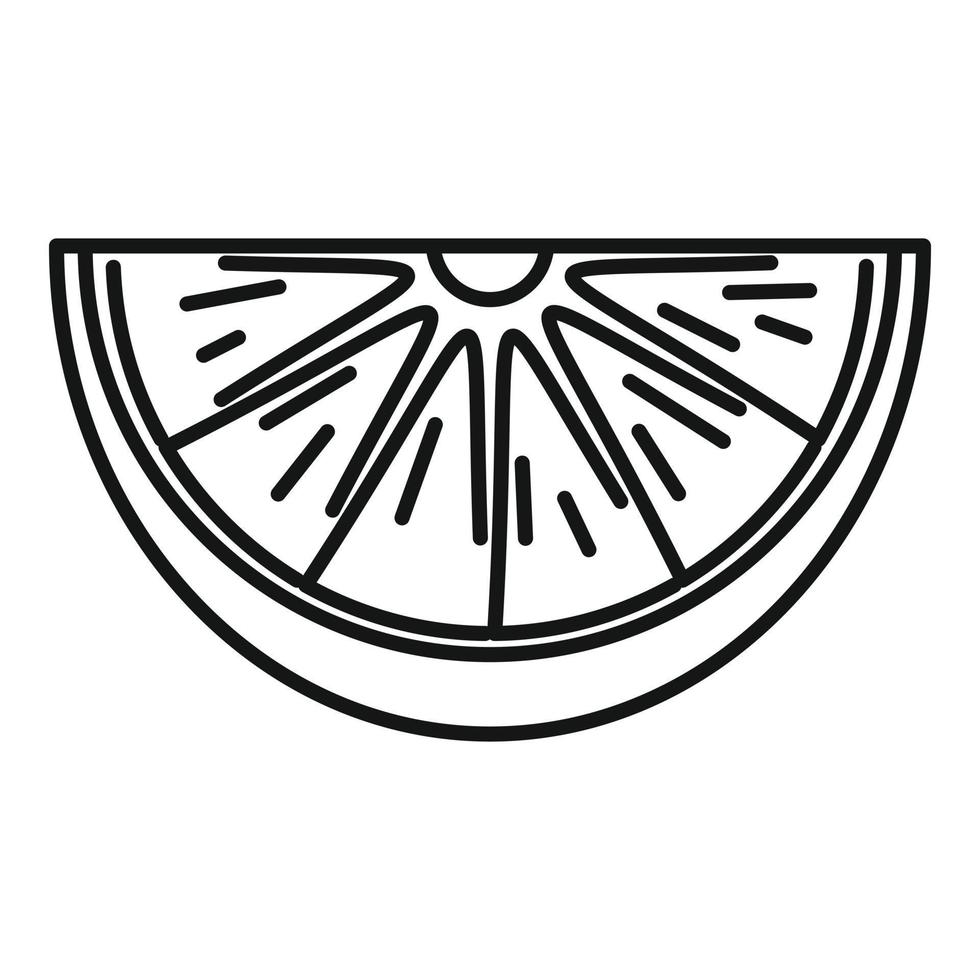 Lime piece icon, outline style vector