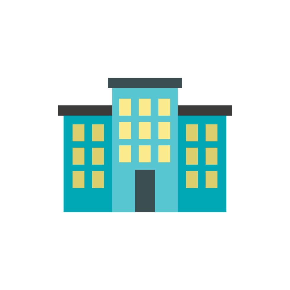 Building icon, flat style vector