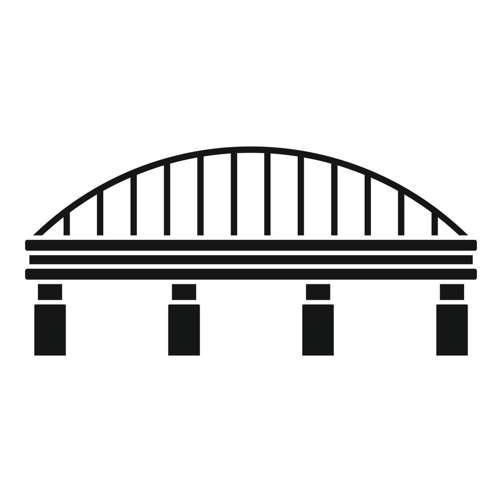 icono de puente seguro, estilo simple vector