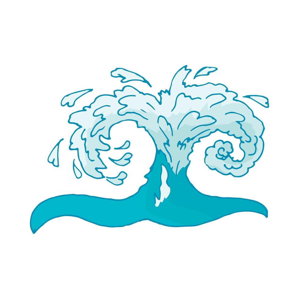 Water wave icon vector