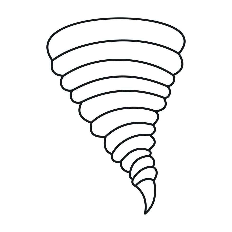 Tornado icon, outline style vector