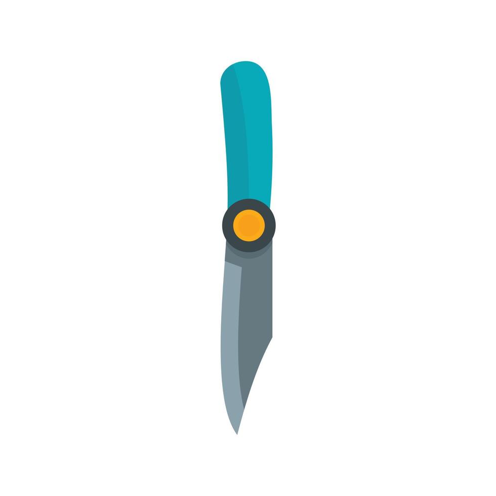 Hiking knife icon, flat style vector