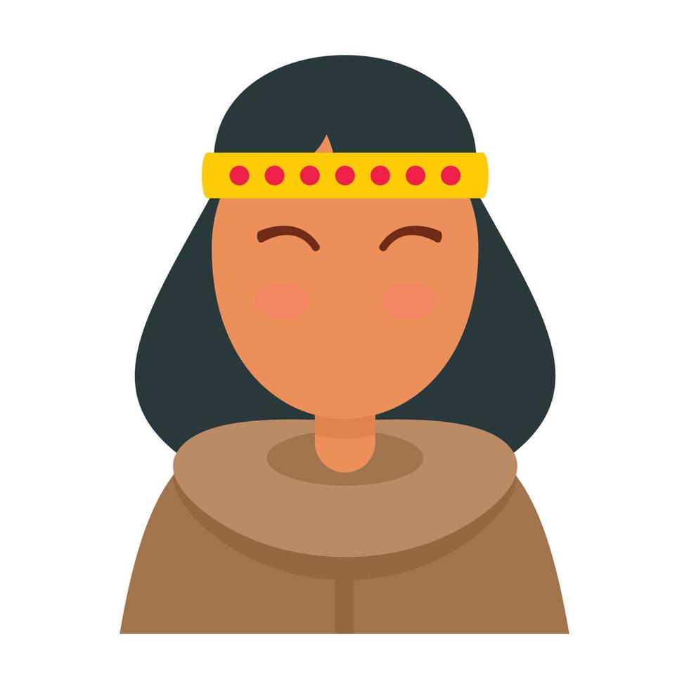 icono de mujer de alaska, estilo plano vector