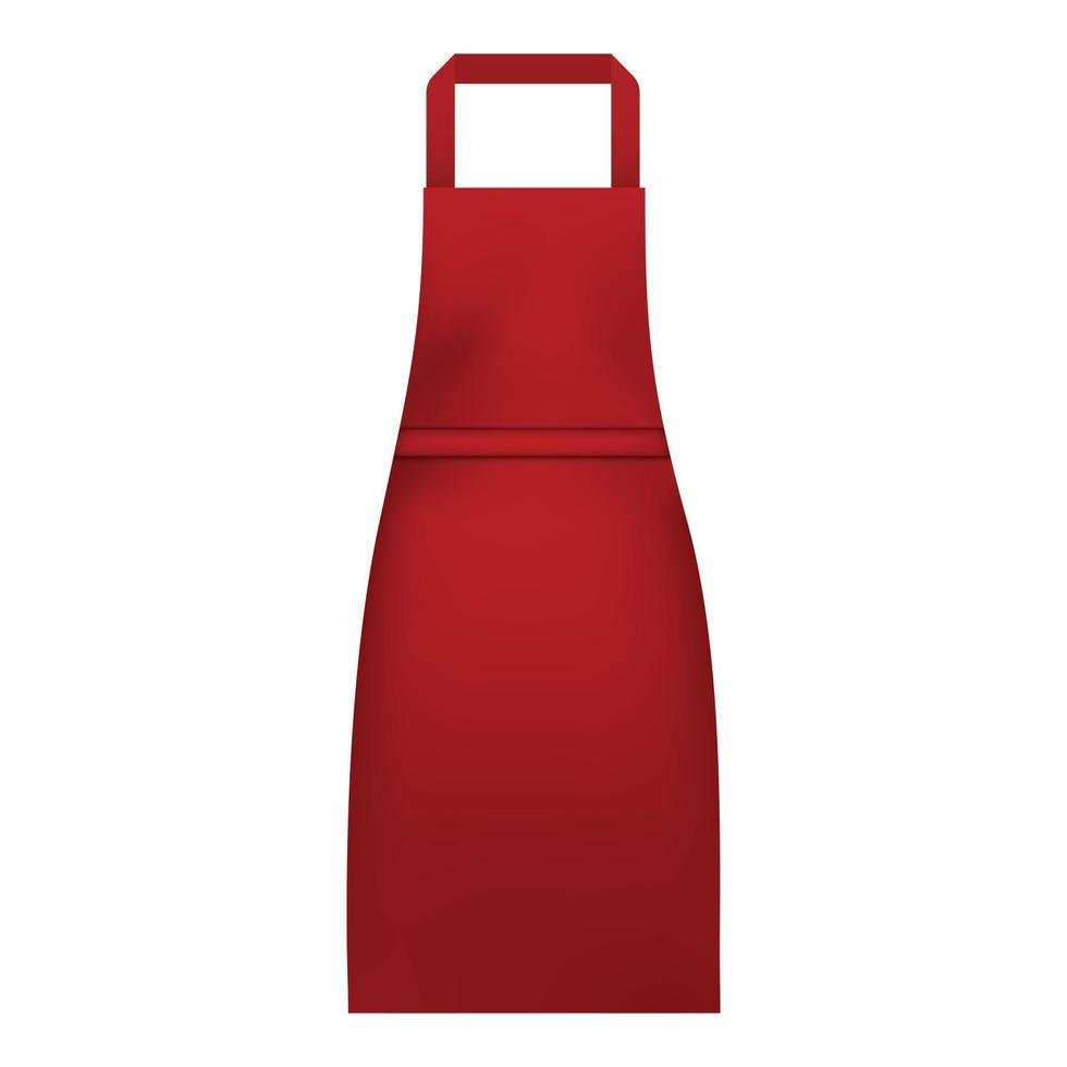 Woman kitchen apron mockup, realistic style vector
