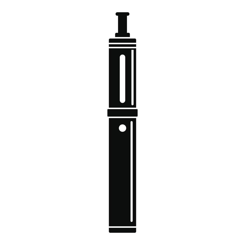 Steel vape pen icon, simple style vector