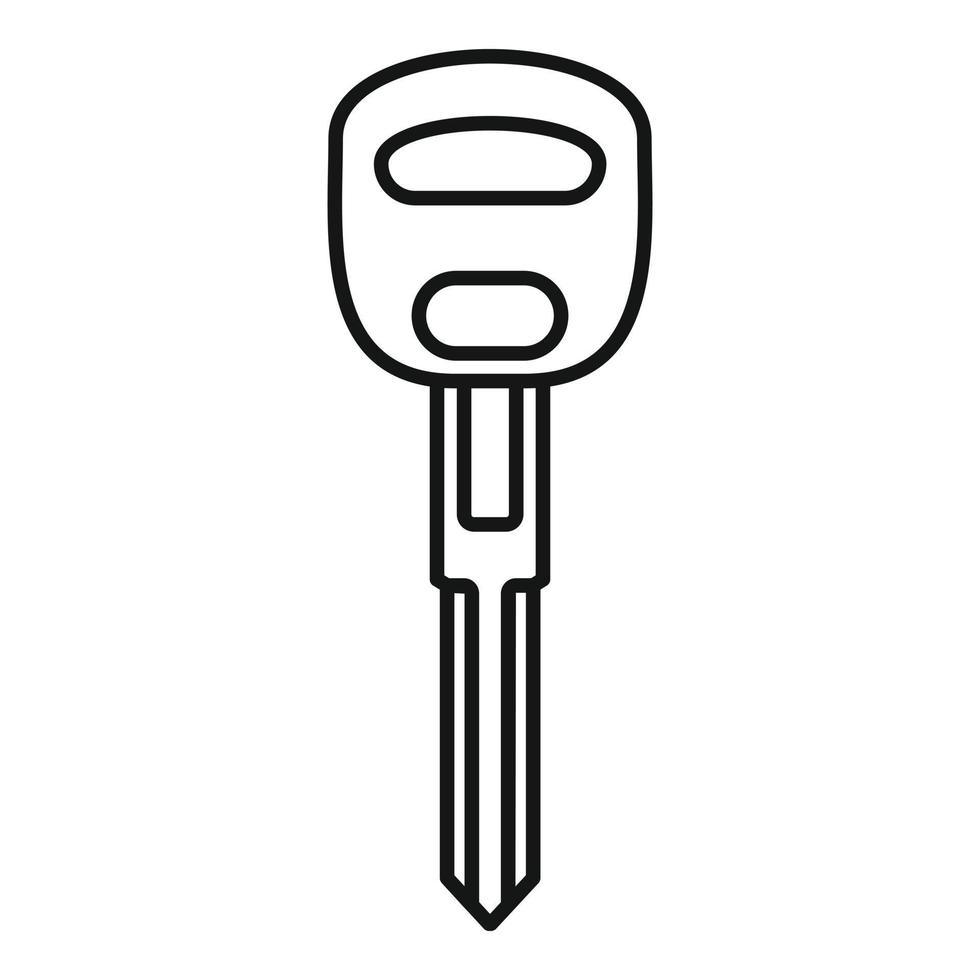 icono de la llave de la puerta del coche, estilo de esquema vector