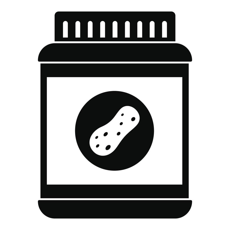 Butter jar icon, simple style vector