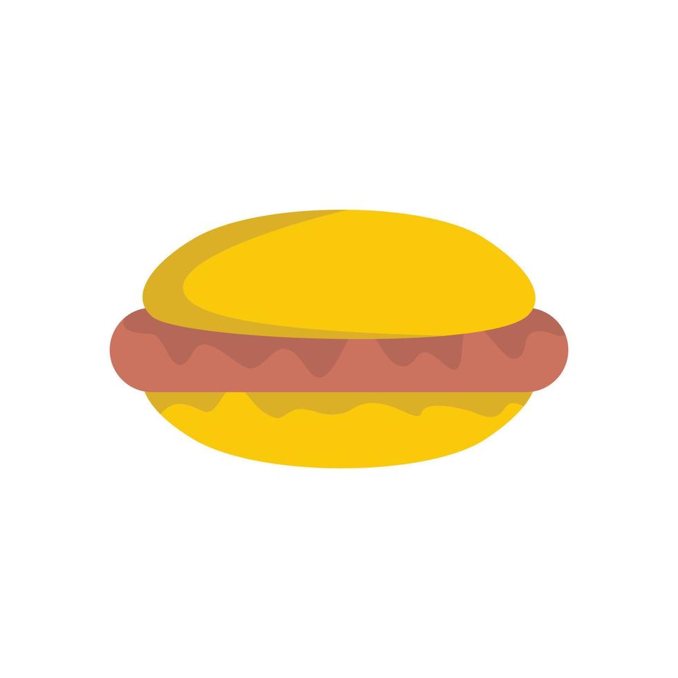 Hot dog icon, flat style vector