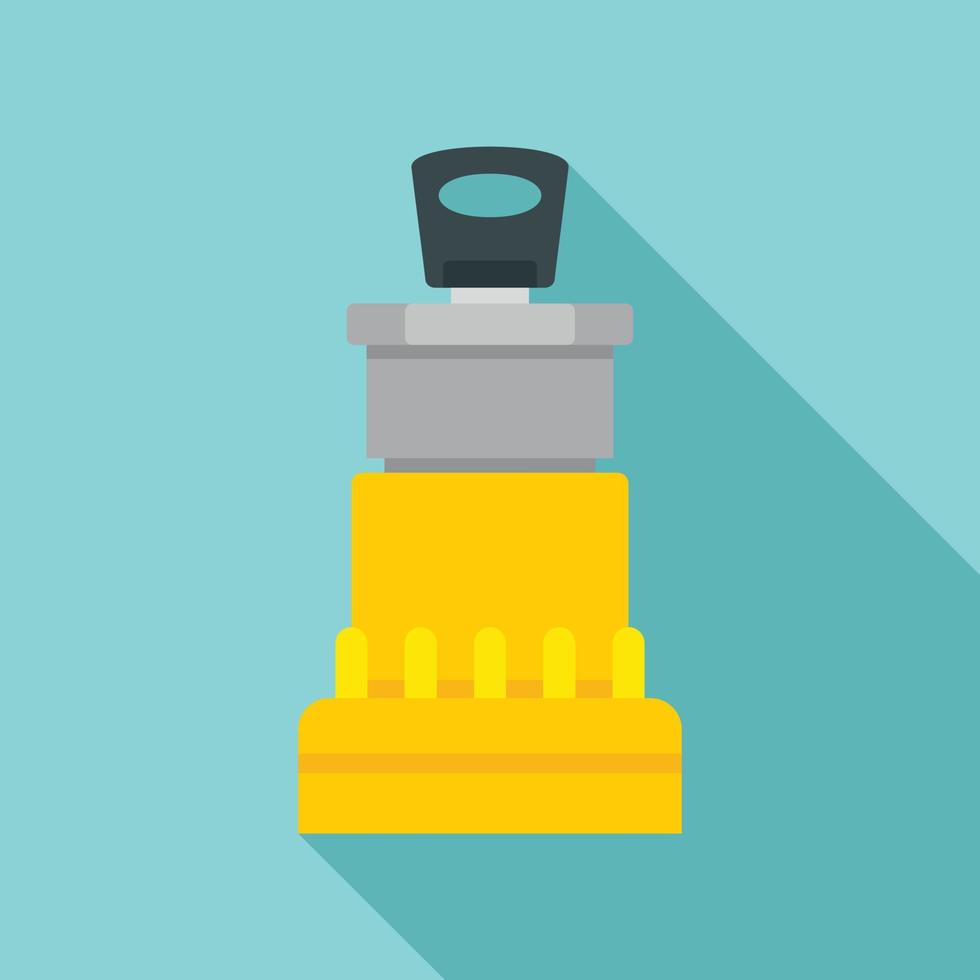 Car ignition lock icon, flat style vector