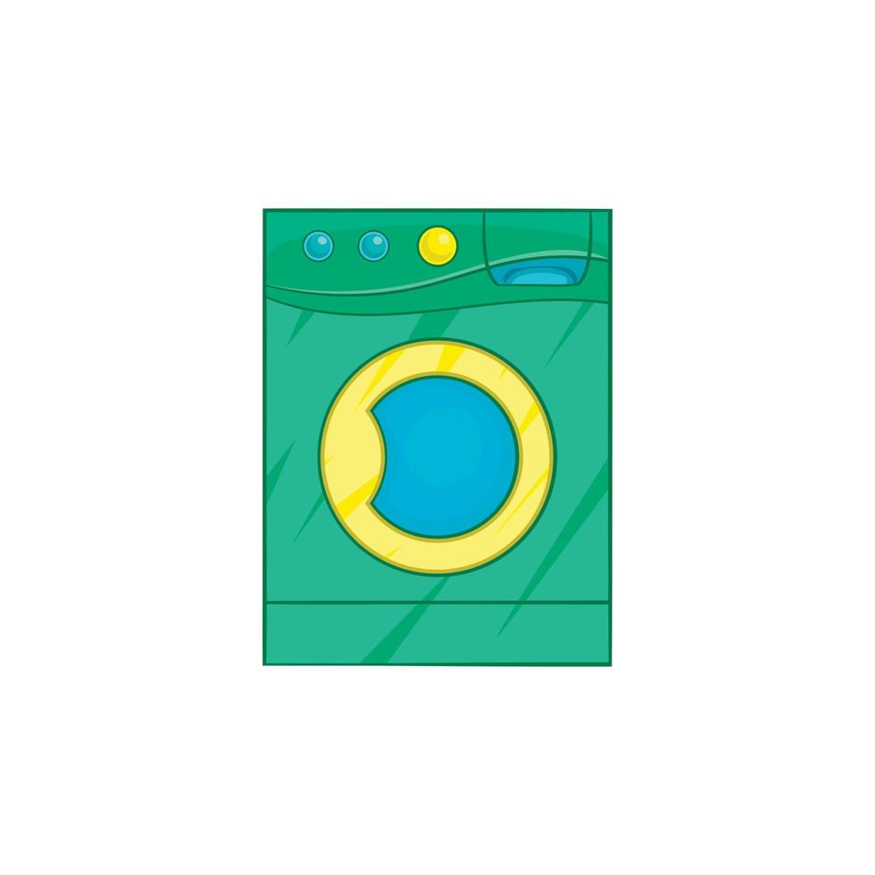 Washing machine icon in cartoon style vector