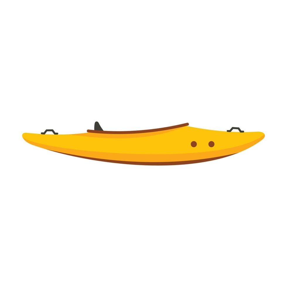 Plastic kayak icon, flat style vector