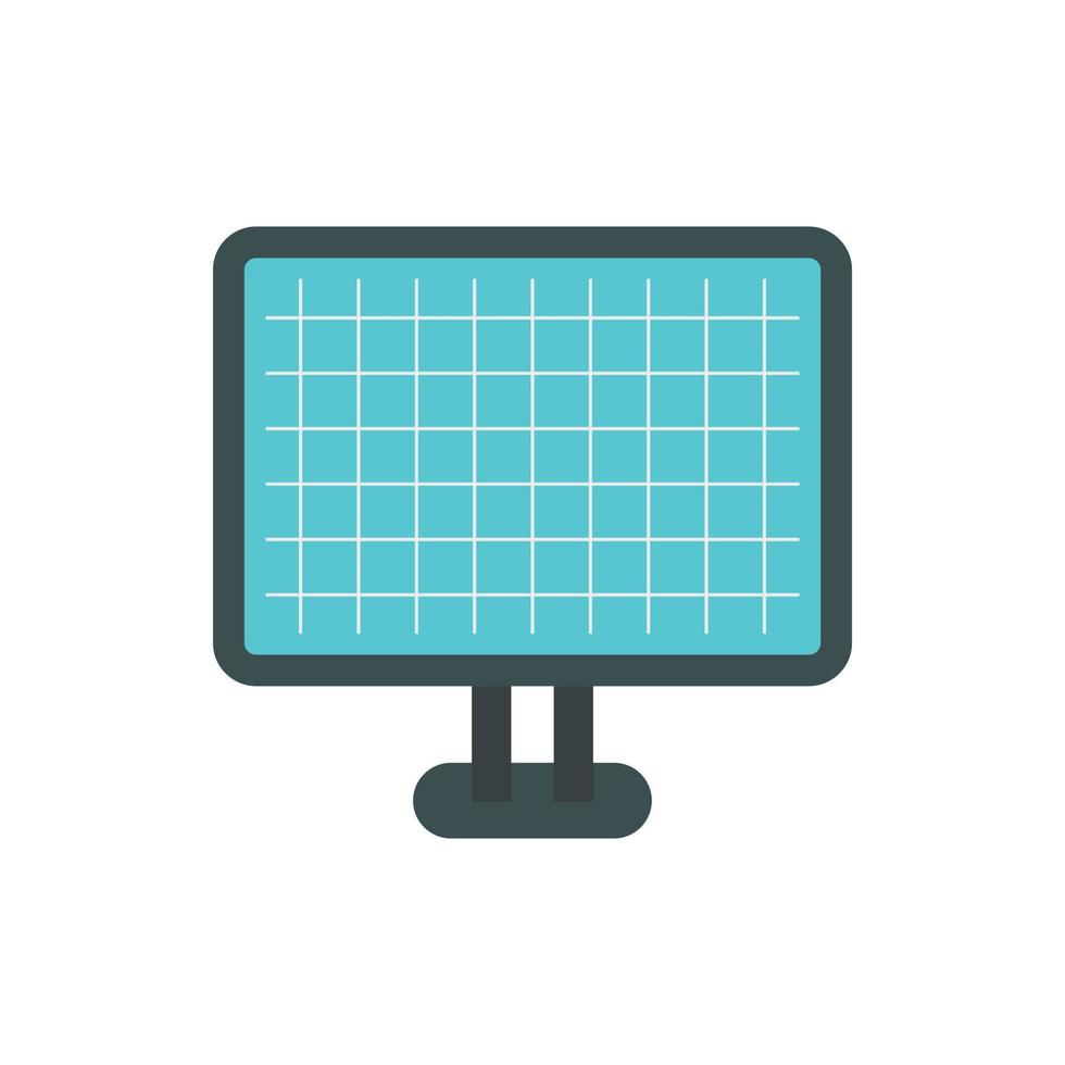 Monitor with architectural pattern icon vector