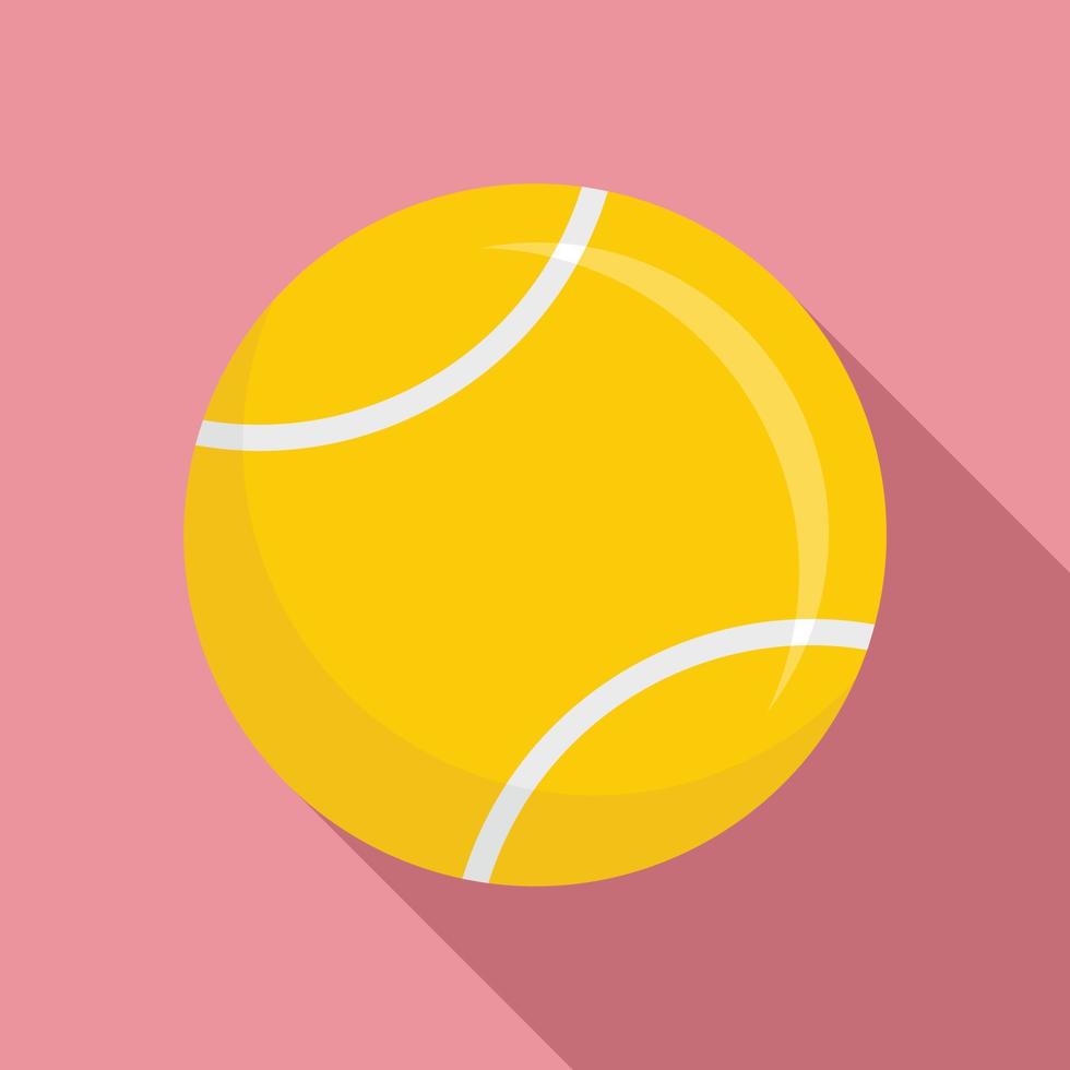 icono de pelota de tenis, estilo plano vector