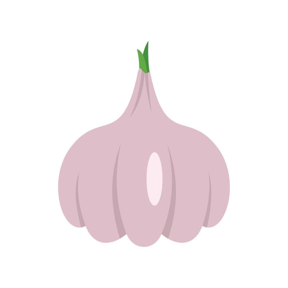 icono de ajo, estilo plano vector