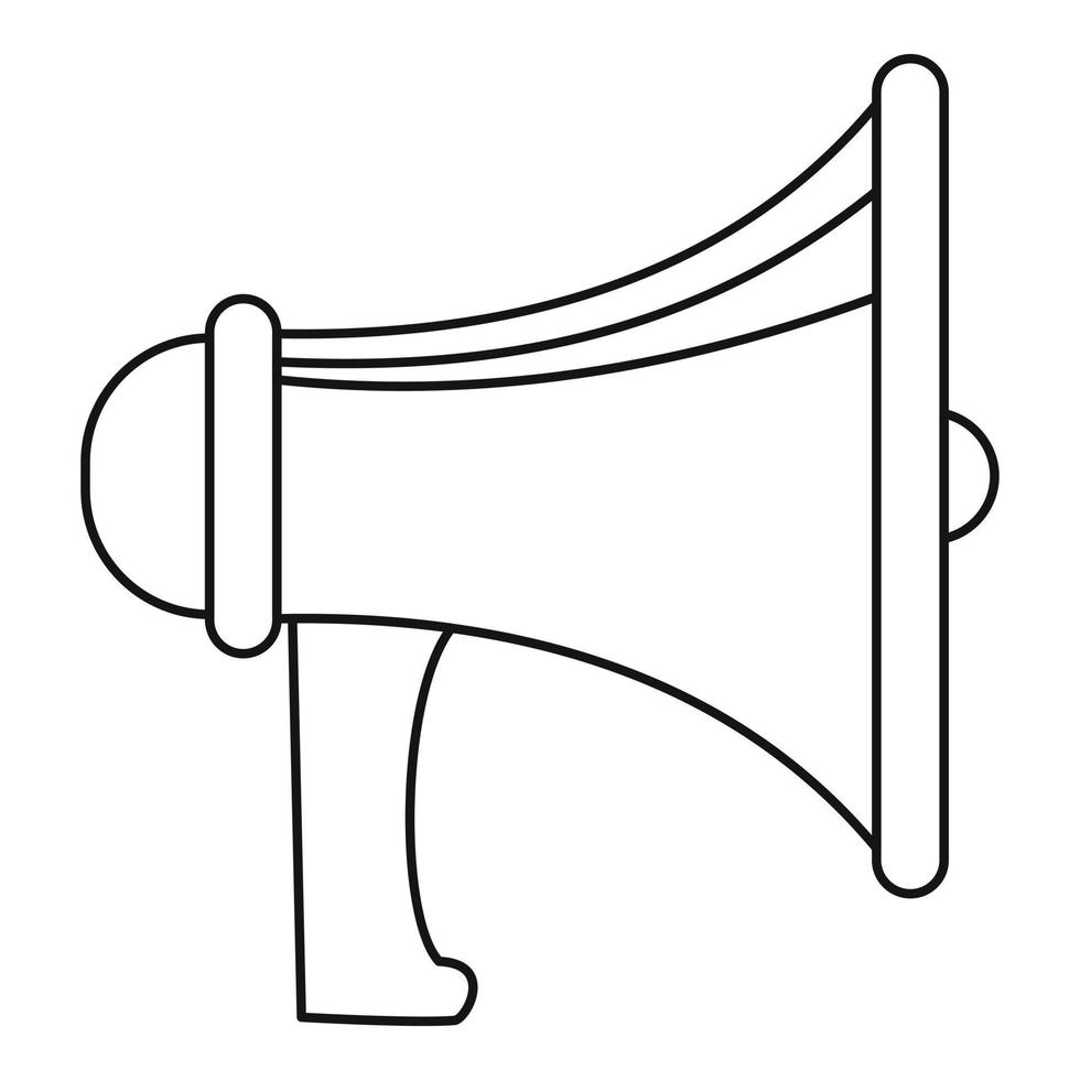 Old megaphone icon, outline style vector