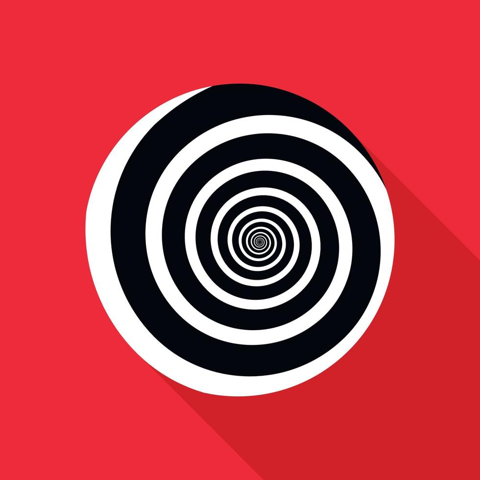 icono de espiral en estilo plano vector