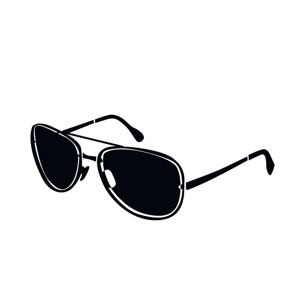 Brutal glasses icon, simple style vector