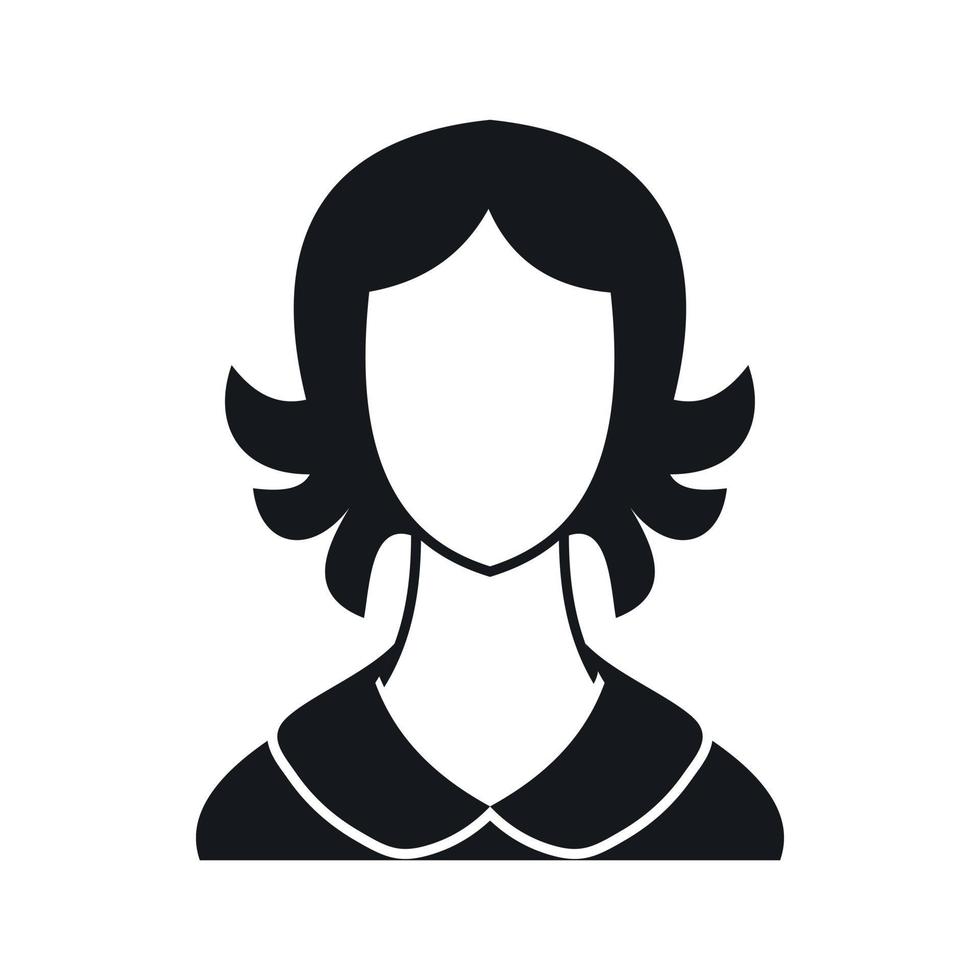 icono de mujer, estilo simple vector