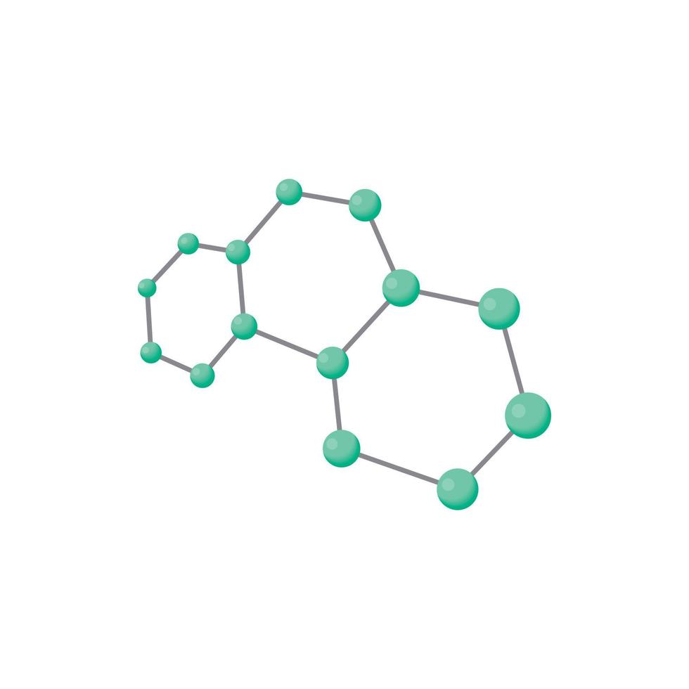 Molecules icon, cartoon style vector