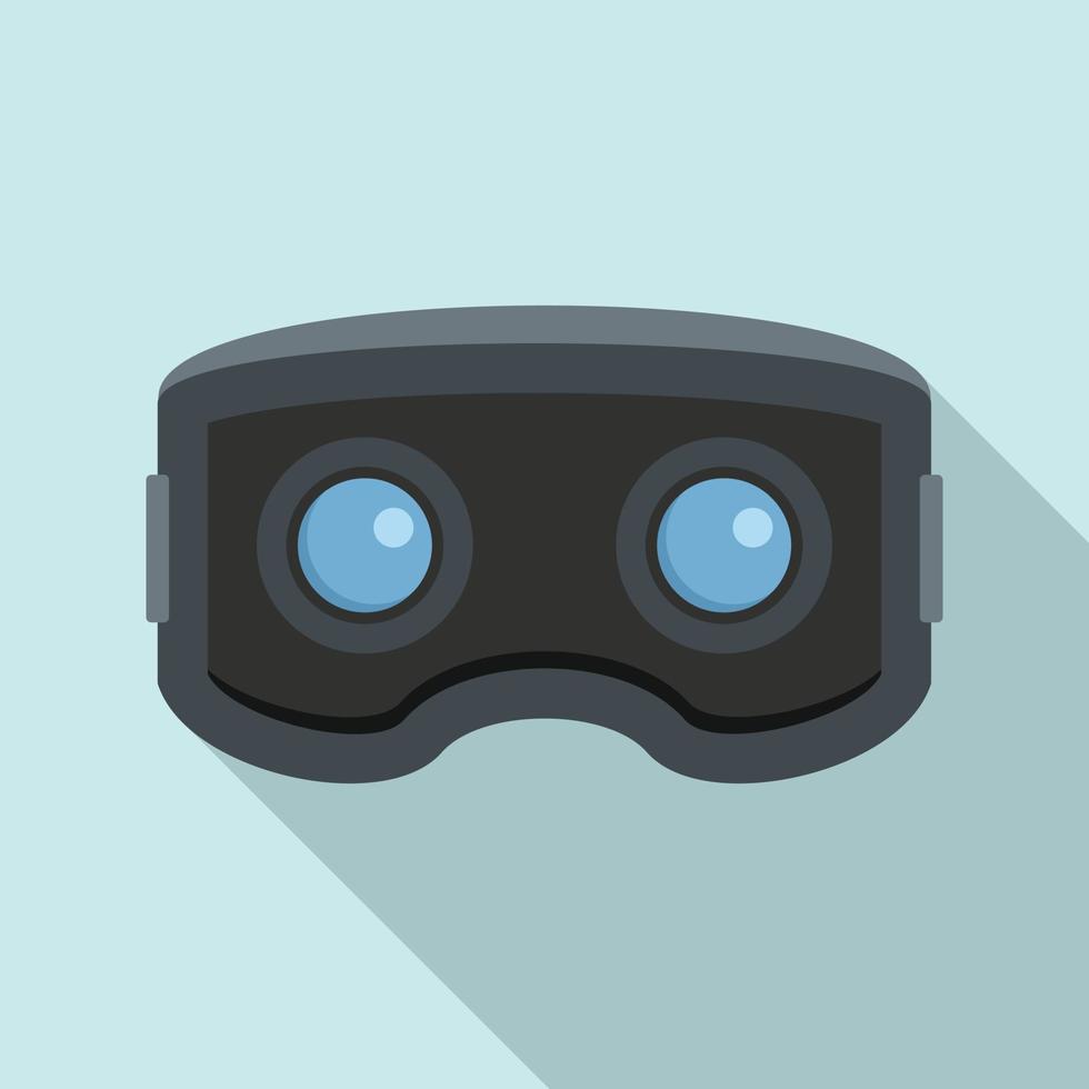 Vr glasses icon, flat style vector