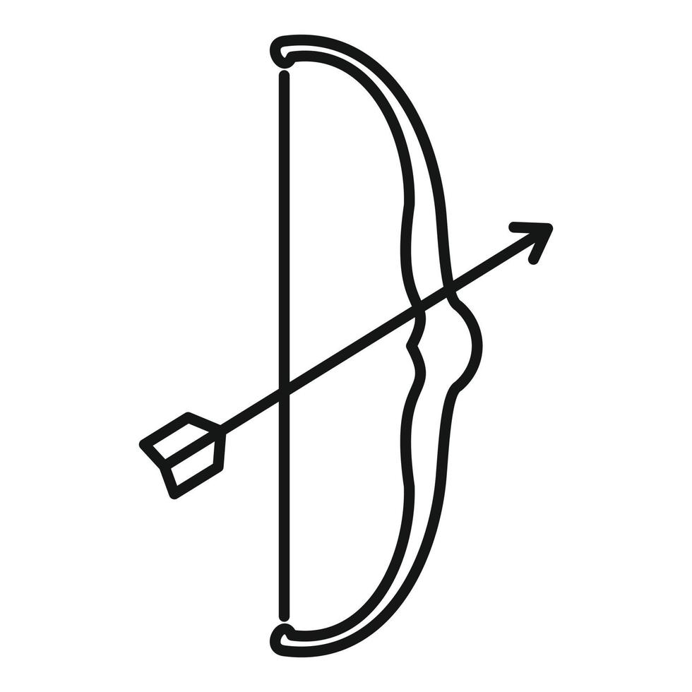 Arch bow icon, outline style vector