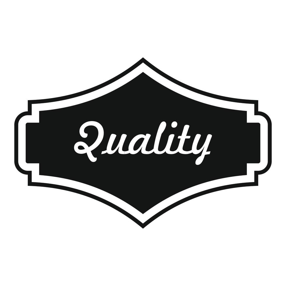 Quality label icon, simple style. vector